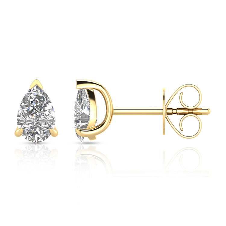 LAB DIAMONDS BY DGA Plus 1.00ct Lab Grown Diamond 9K Yellow Gold Women's Earrings LGEF-9714-Y