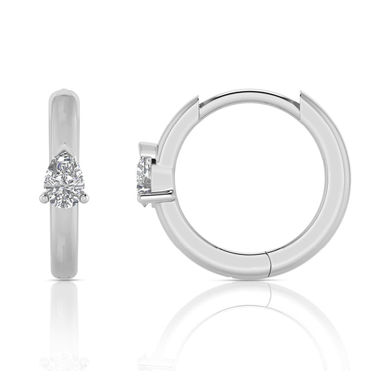 LAB DIAMONDS BY DGA Collection-PLUS 0.12ct Lab Grown Diamond In 9K White Gold Women's Earrings LABD-0129-WG-9K