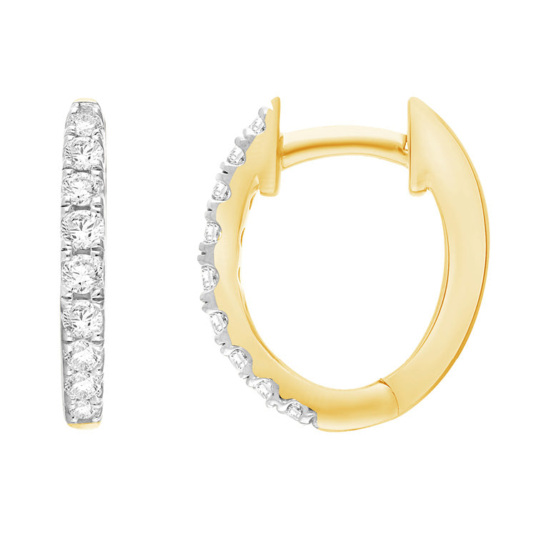 0.25ct Lab Grown Diamond Earrings in 9K Yellow Gold