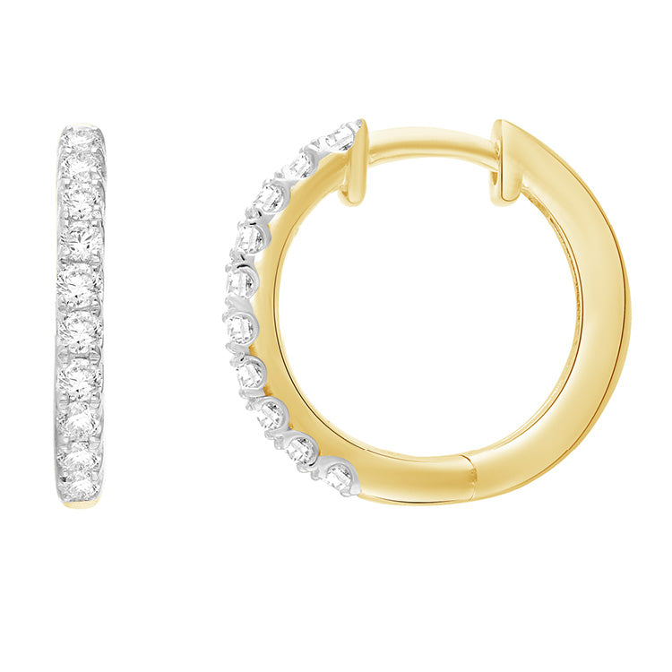 0.50ct Lab Grown Diamond Earrings in 9K Yellow Gold
