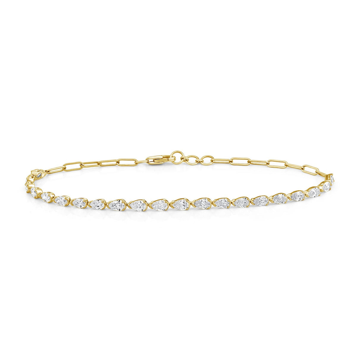 2.00ct Lab Grown Diamond Half Tennis Bracelet in 9K Yellow Gold LGFBT-0567-Y