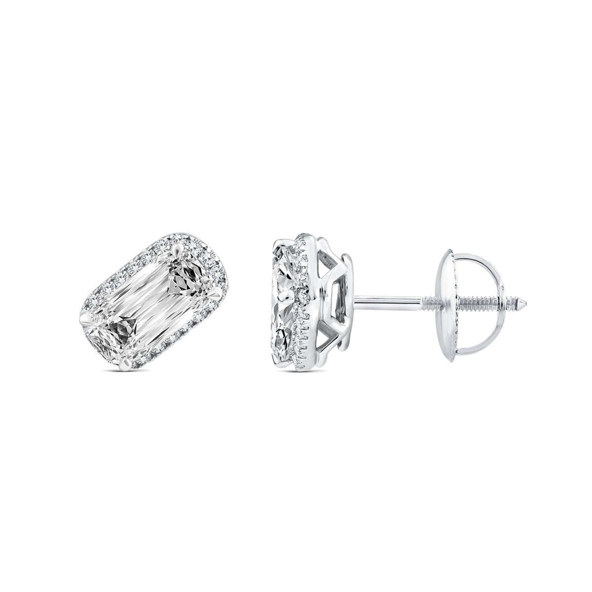 1.78ct Lab Grown Diamond Northern Ray Earrings in 18K White Gold