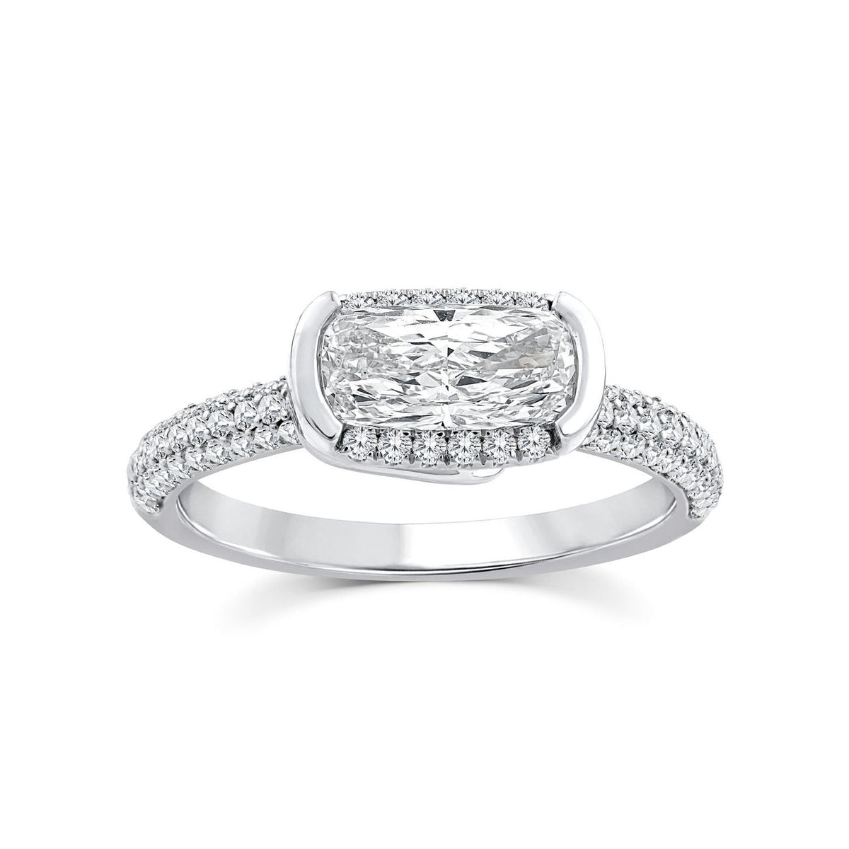 1.30ct Lab Grown Diamond Northern Ray Ring in Platinum