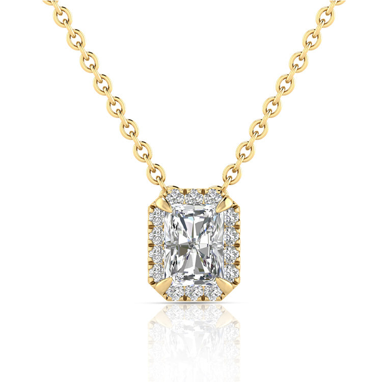 0.55ct Lab Grown Diamond Necklace in 9K Yellow Gold