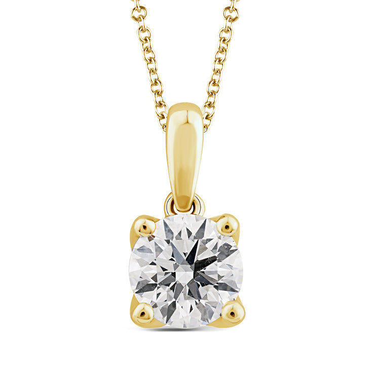 1.00ct Lab Grown Diamond Necklace in 9K Yellow Gold