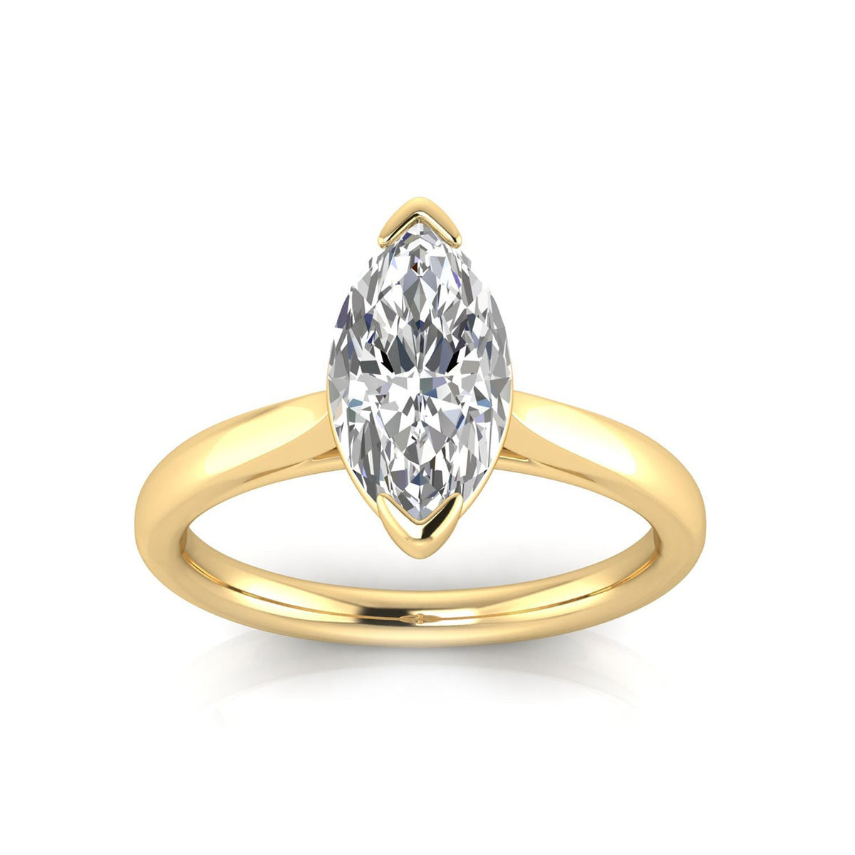 1.50ct Marquise Lab Grown Diamond Ring in 9K Yellow Gold