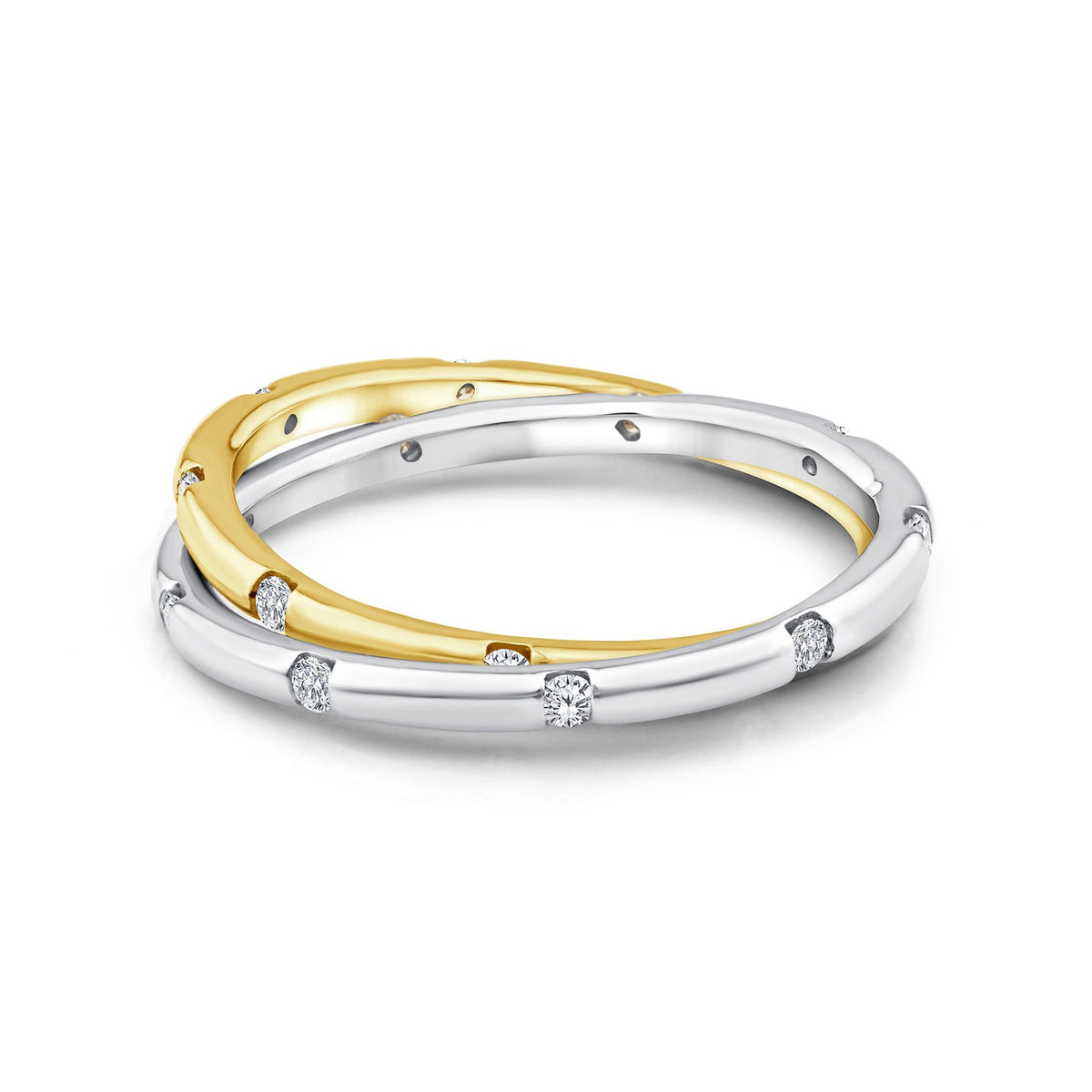 22K Gold Vermeil & Silv 0.25ct Lab Grown Diamond Ring