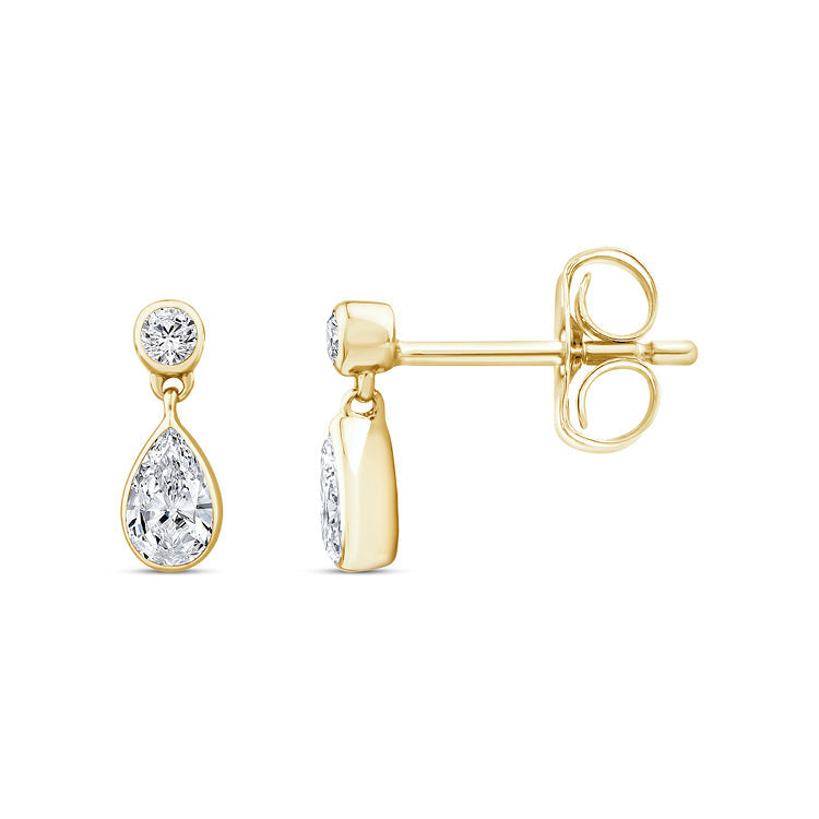 0.33ct Lab Grown Diamond Earrings in 9K Yellow Gold