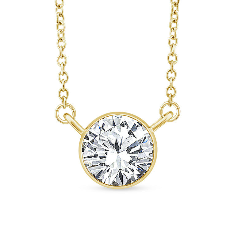1.00ct Lab Grown Diamond Necklace in 9K Yellow Gold