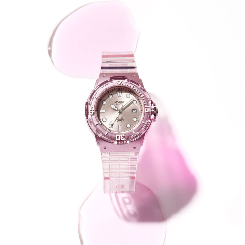 Casio Ana Transparent Resin Band Watch LRW200HS-4E