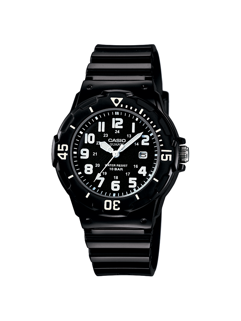 Casio Analog Black Resin Band Watch LRW200H-1B