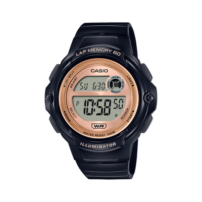 Casio Digital Grey Dial Black Resin Band Watch LWS-1200H-1A