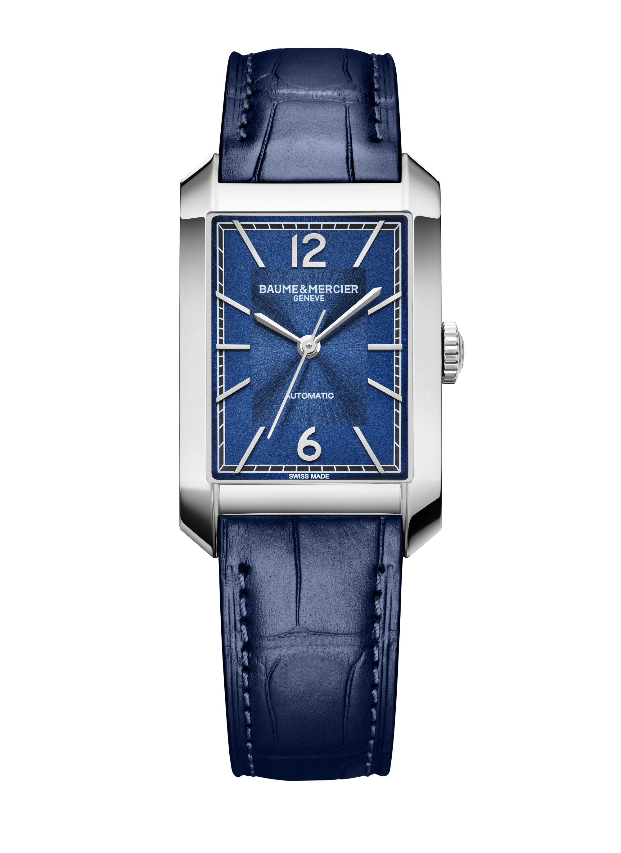 Baume Mercier Hampton Automatic Watch Blue Dial Steel 43mm