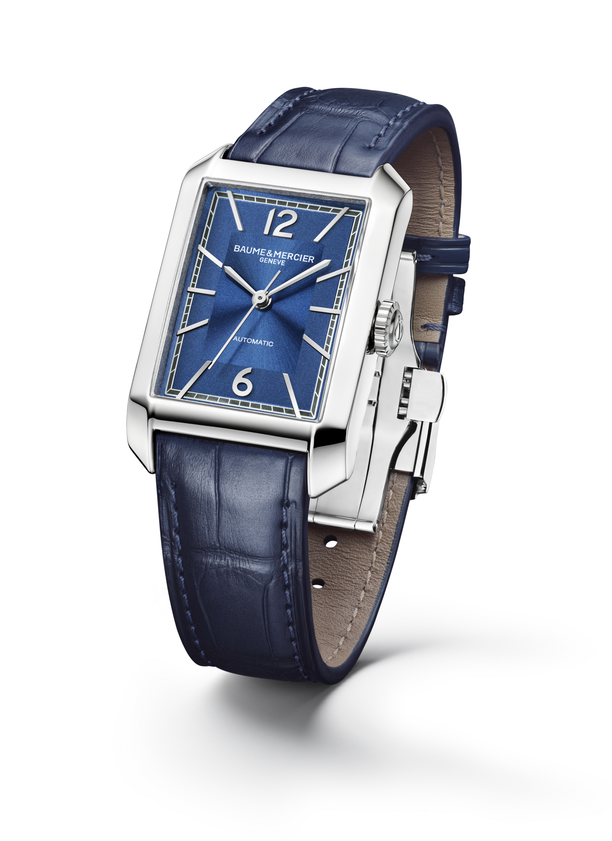 Baume Mercier Hampton Automatic Watch Blue Dial Steel 43mm