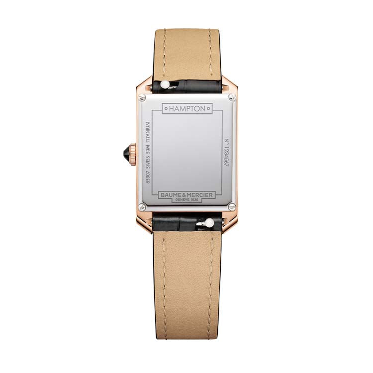 Baume Mercier Hampton Quartz 18K Pink Gold Titanium Watch