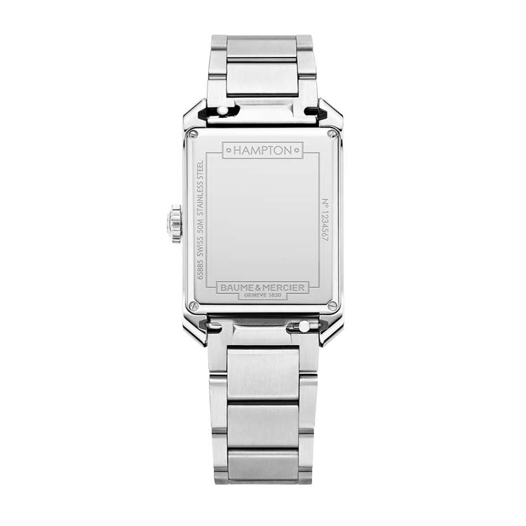 Baume and Mercier Hampton Blue Dial Stainless Steel Mens Watch