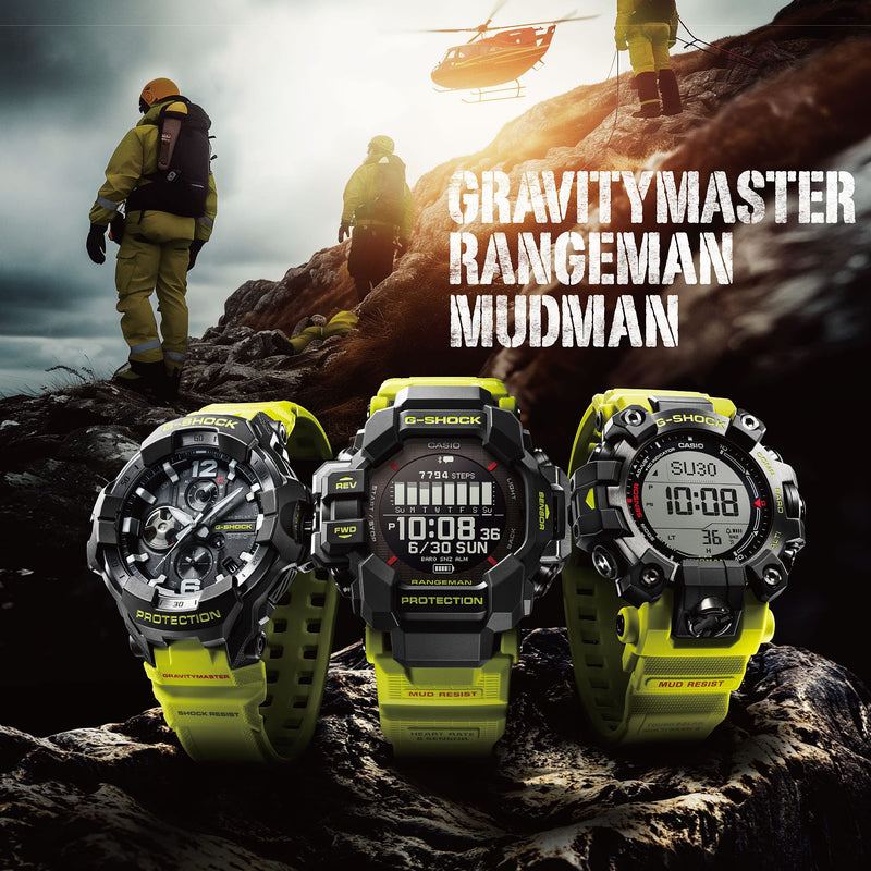 G-Shock Master of G line Grey Dial Green Resin Band Watch GW9500MRY-1A9