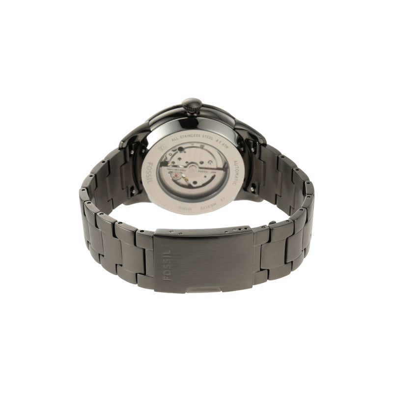 Fossil Townsman Mechanical Black Dial and Smoke Stainless Steel Band ME3172
