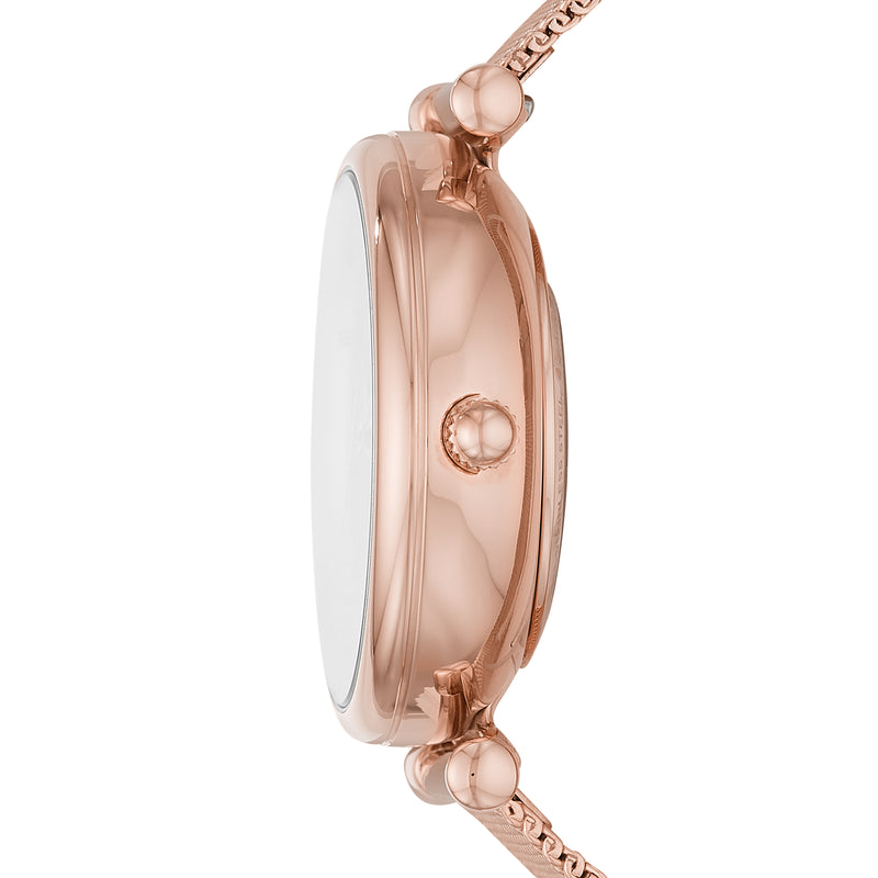 Fossil Carlie Rose Gold-Tone Stainless Steel Automatic Watch ME3175