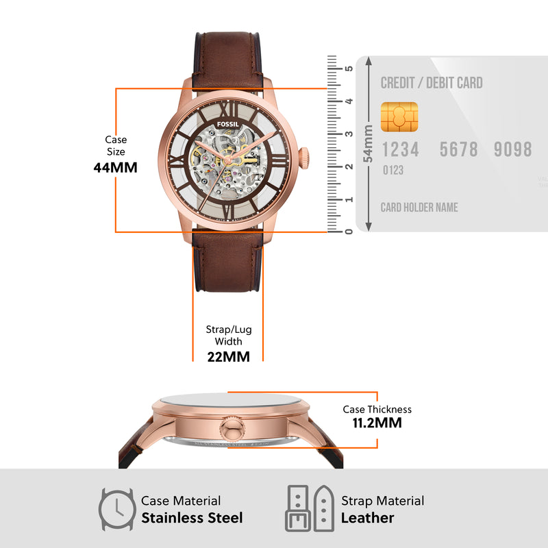 Fossil Townsman Mechanical Brown Leather Band ME3259
