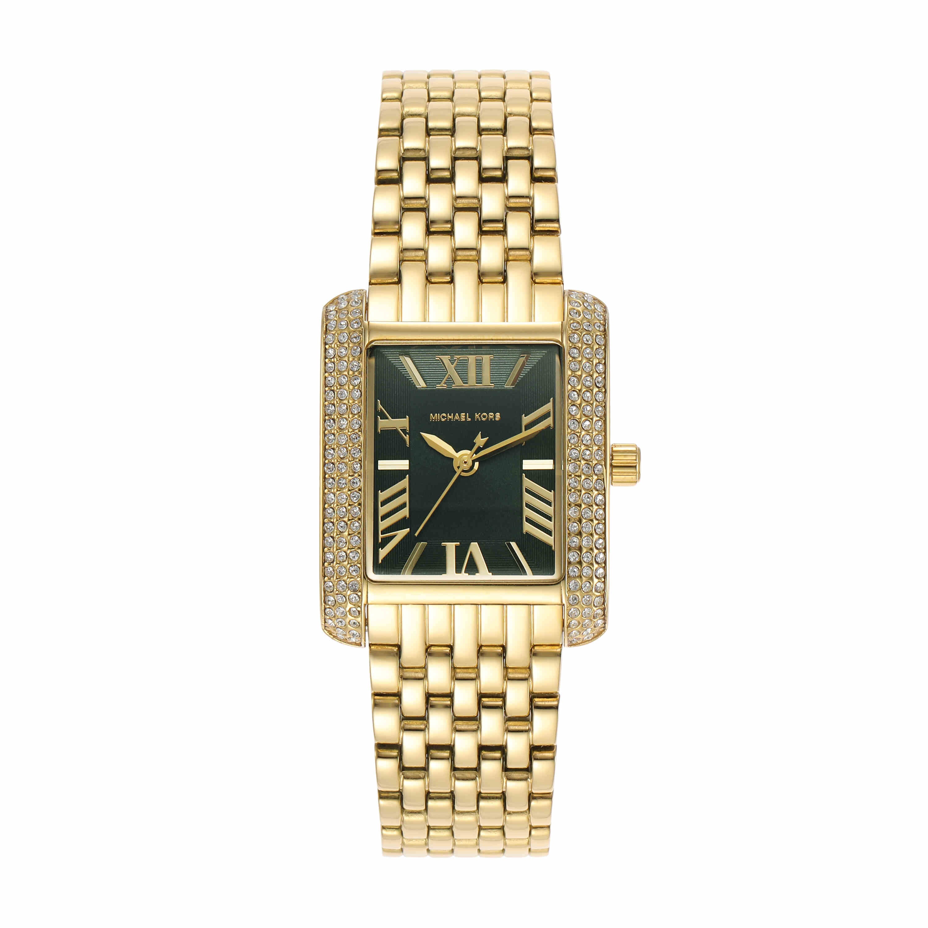 Michael Kors Emery Green Dial Gold Stainless Steel Watch MK4742