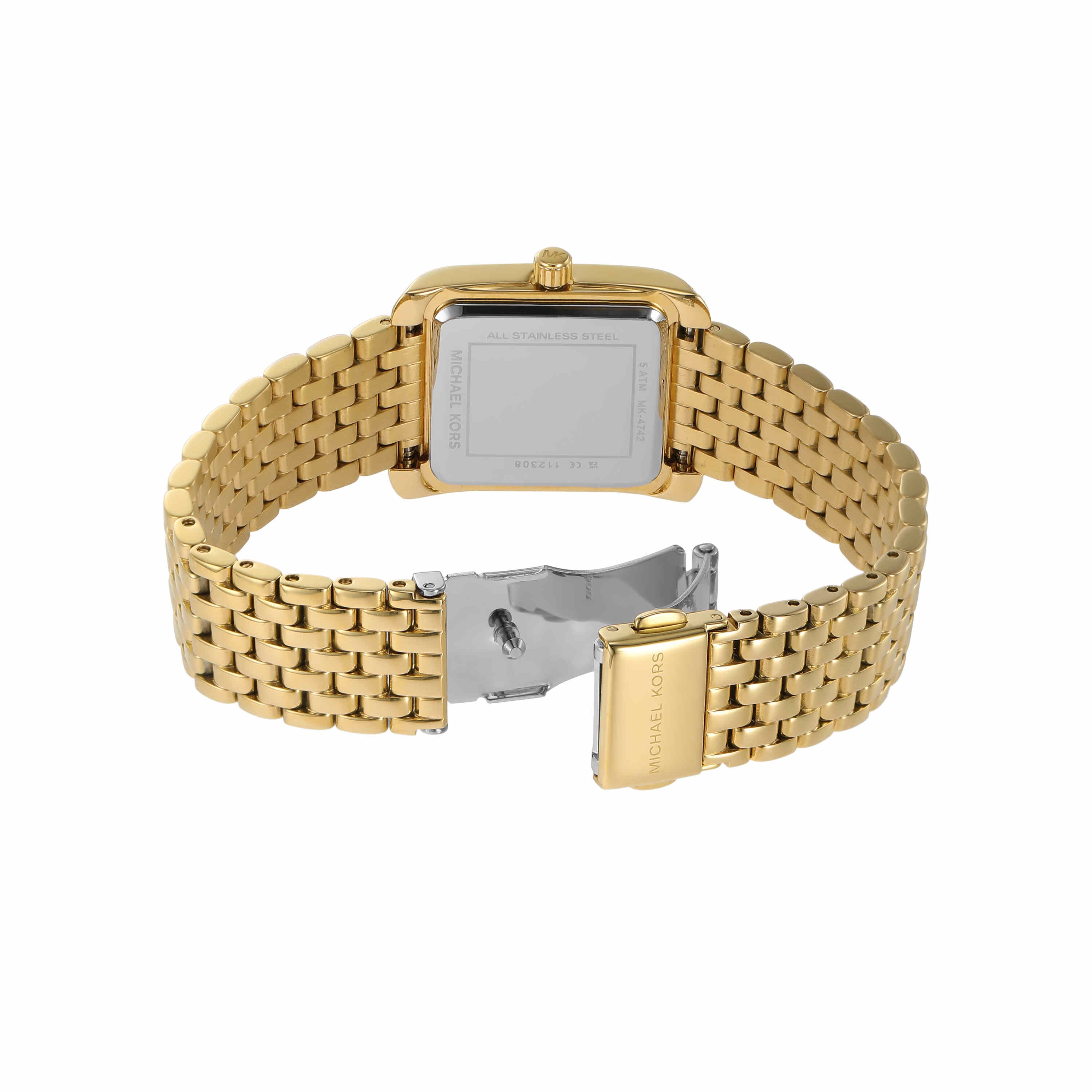 Michael Kors Emery Green Dial Gold Stainless Steel Watch MK4742