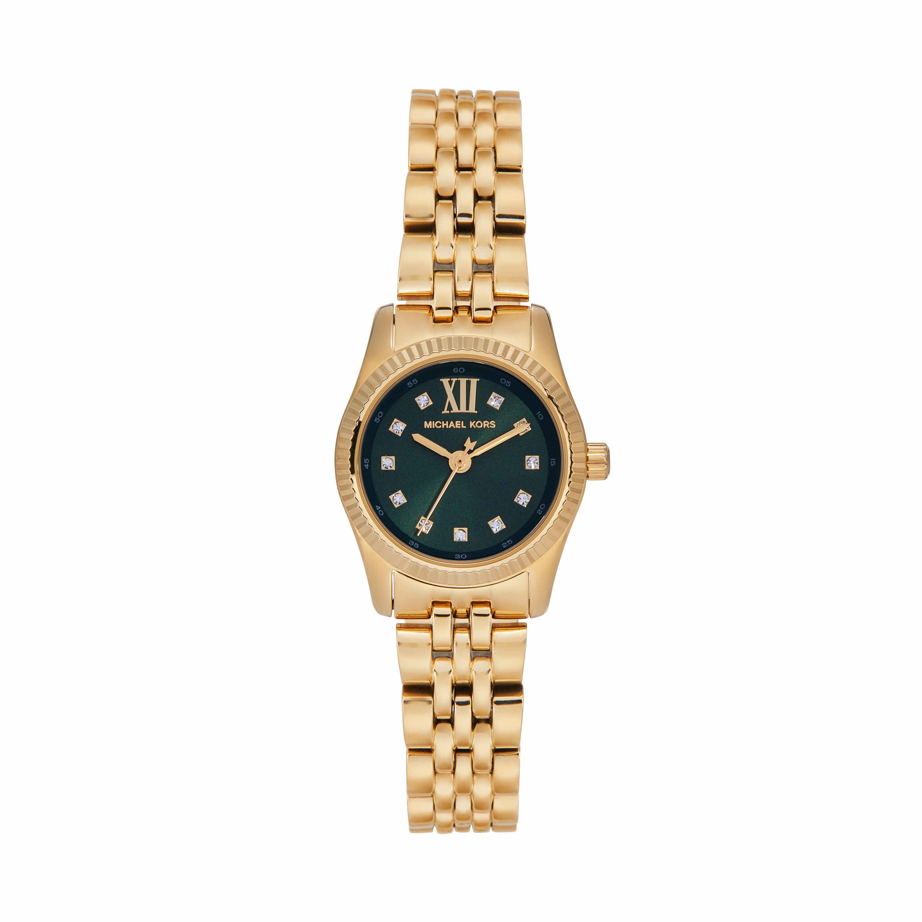 Michael Kors Petite Lexington Pavé Gold-Tone Watch MK4842