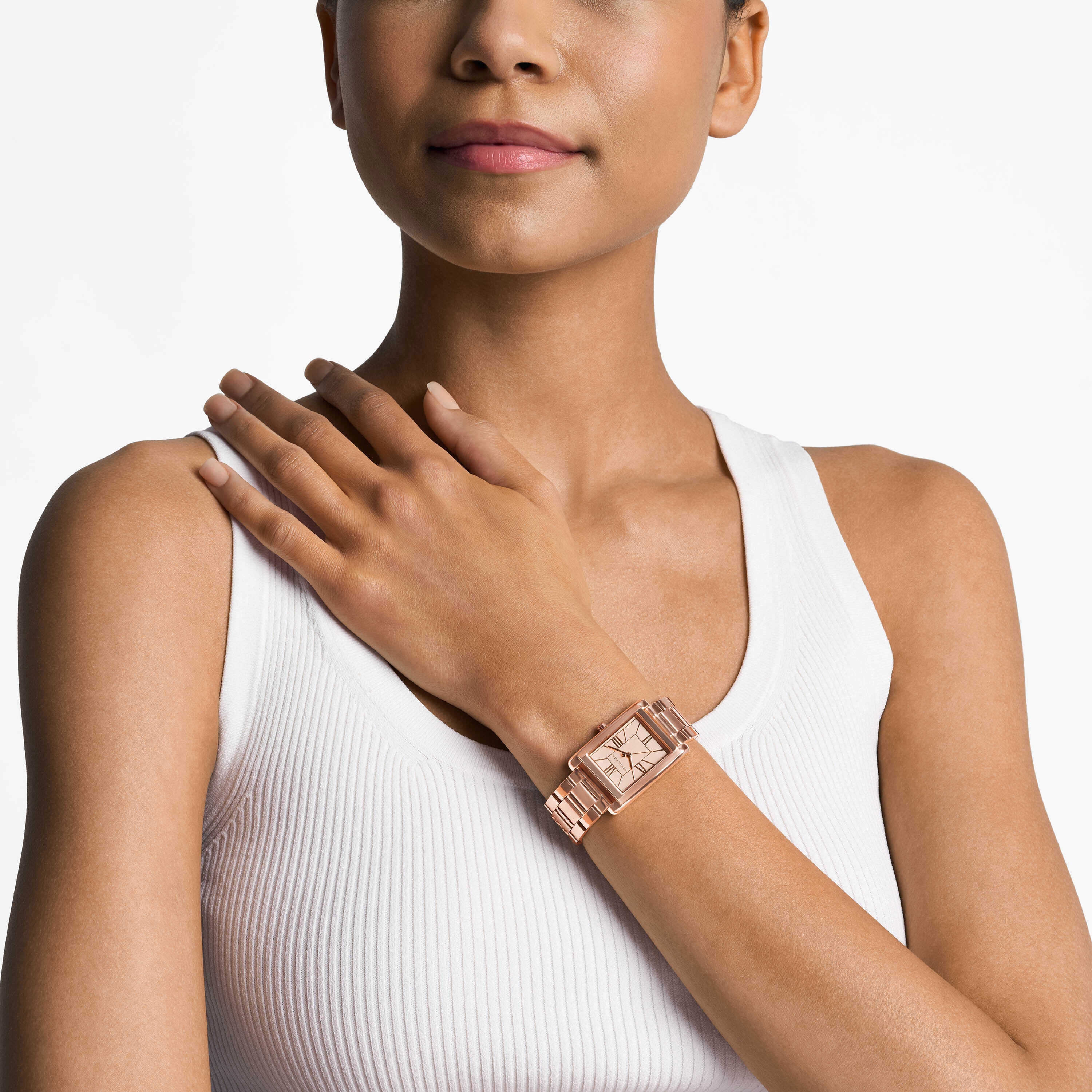 Michael Kors Essex Rose Gold Dial Stainless Steel Watch MK4905