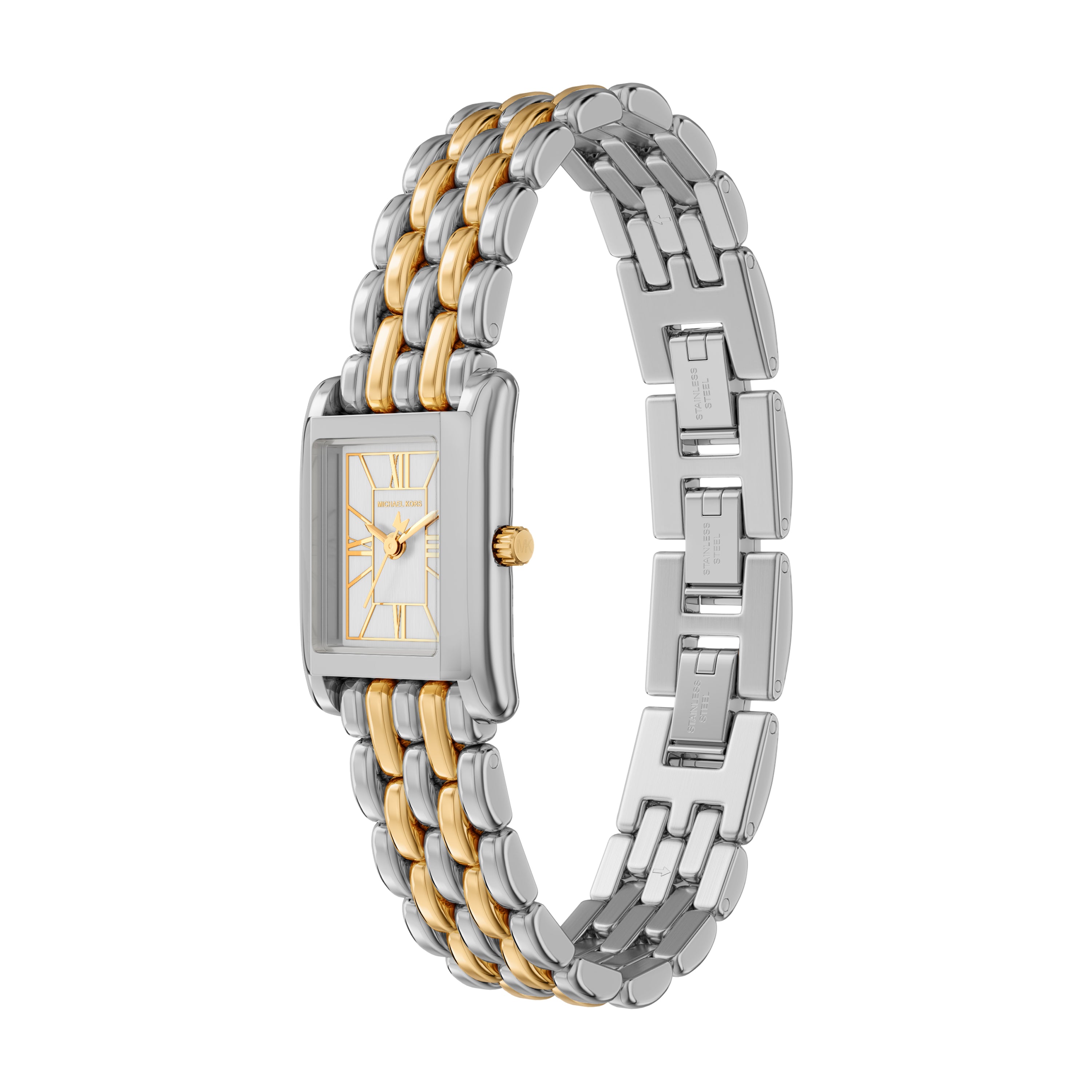 Michael Kors Essex White Dial Two Tone Stainless Steel Watch MK4999