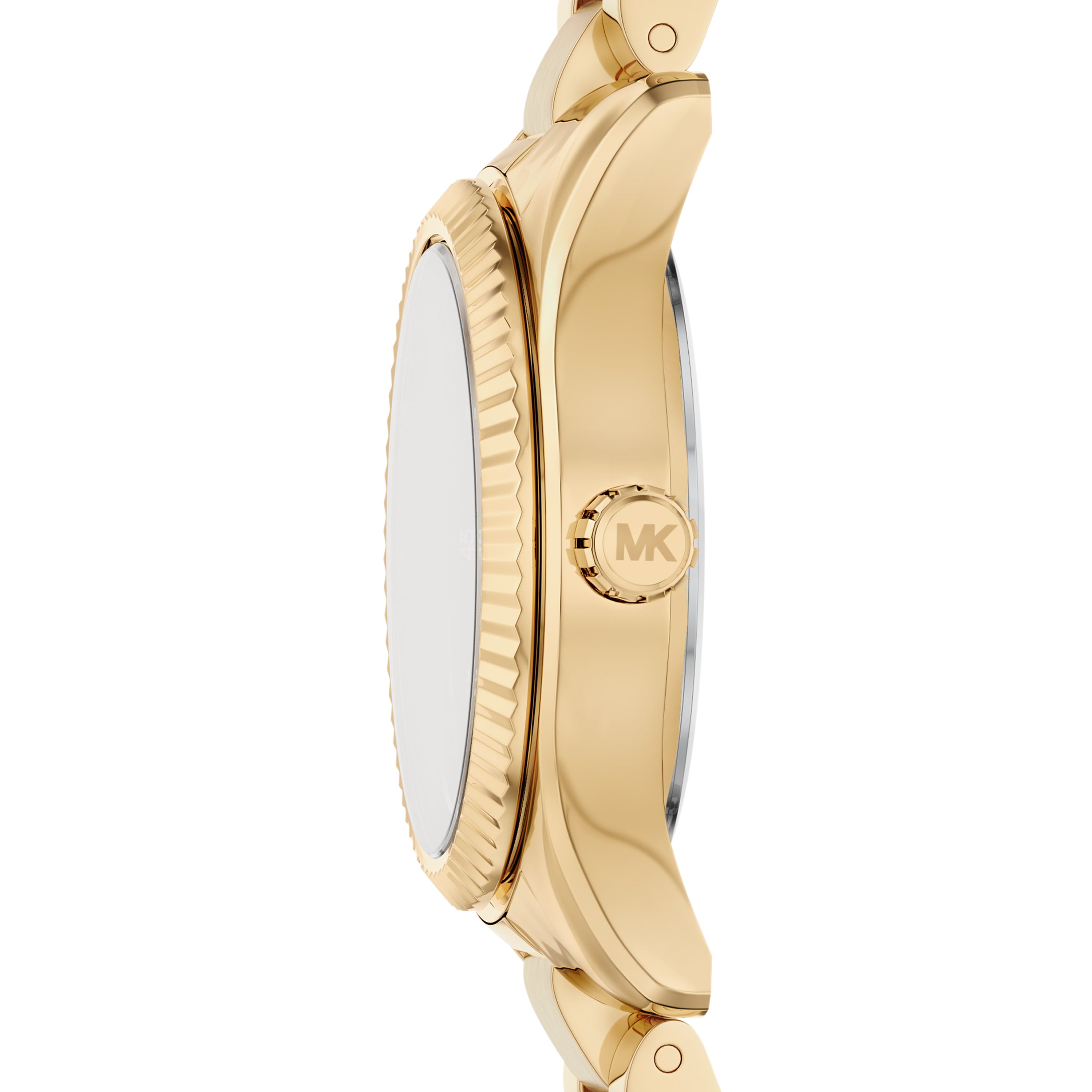 Michael Kors Petite Lexington Pavé Gold-Tone Brown Watch MK7578