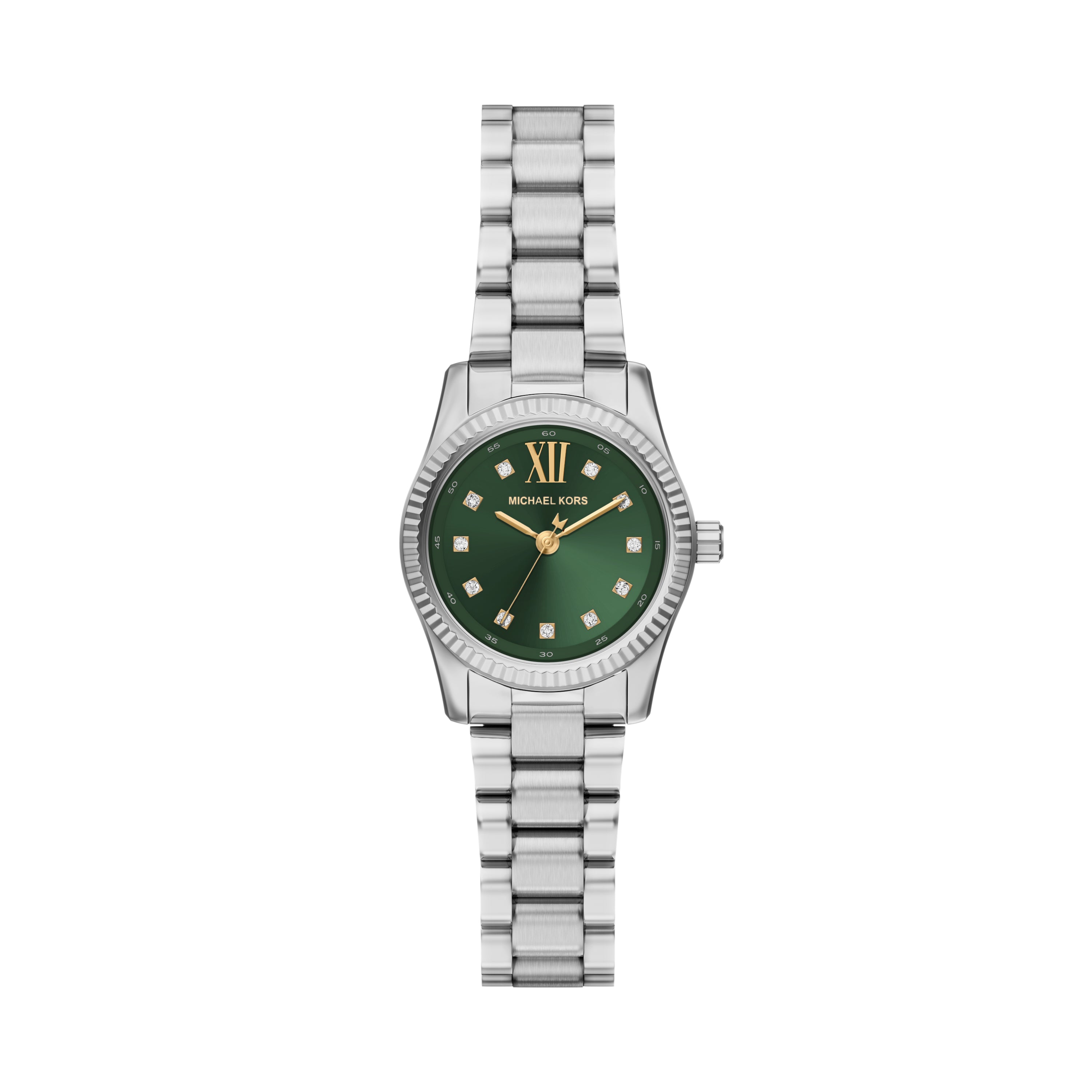 Michael Kors Lexington Green Dial Stainless Steel Watch MK7580