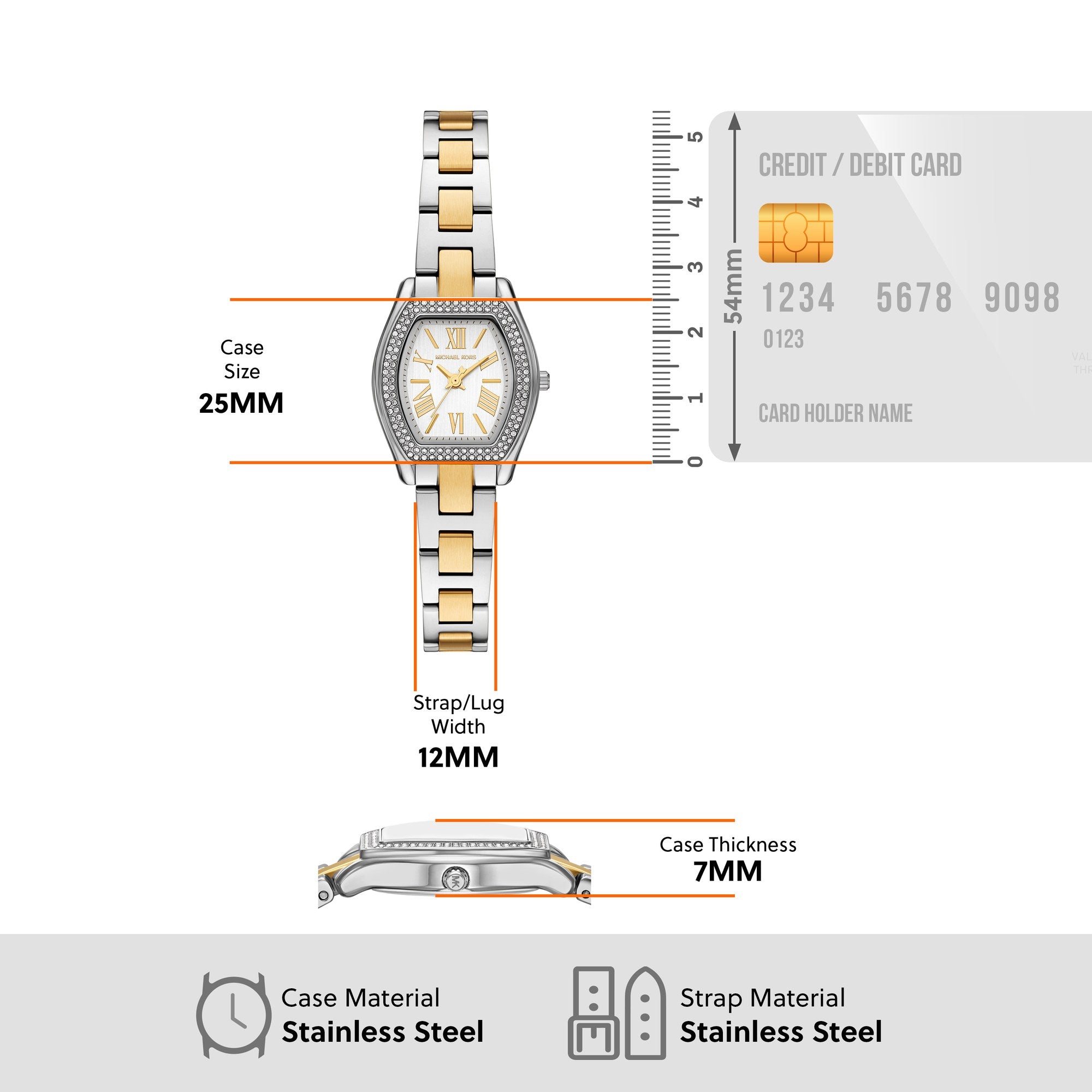 Michael Kors women's watch, white dial (view 8)