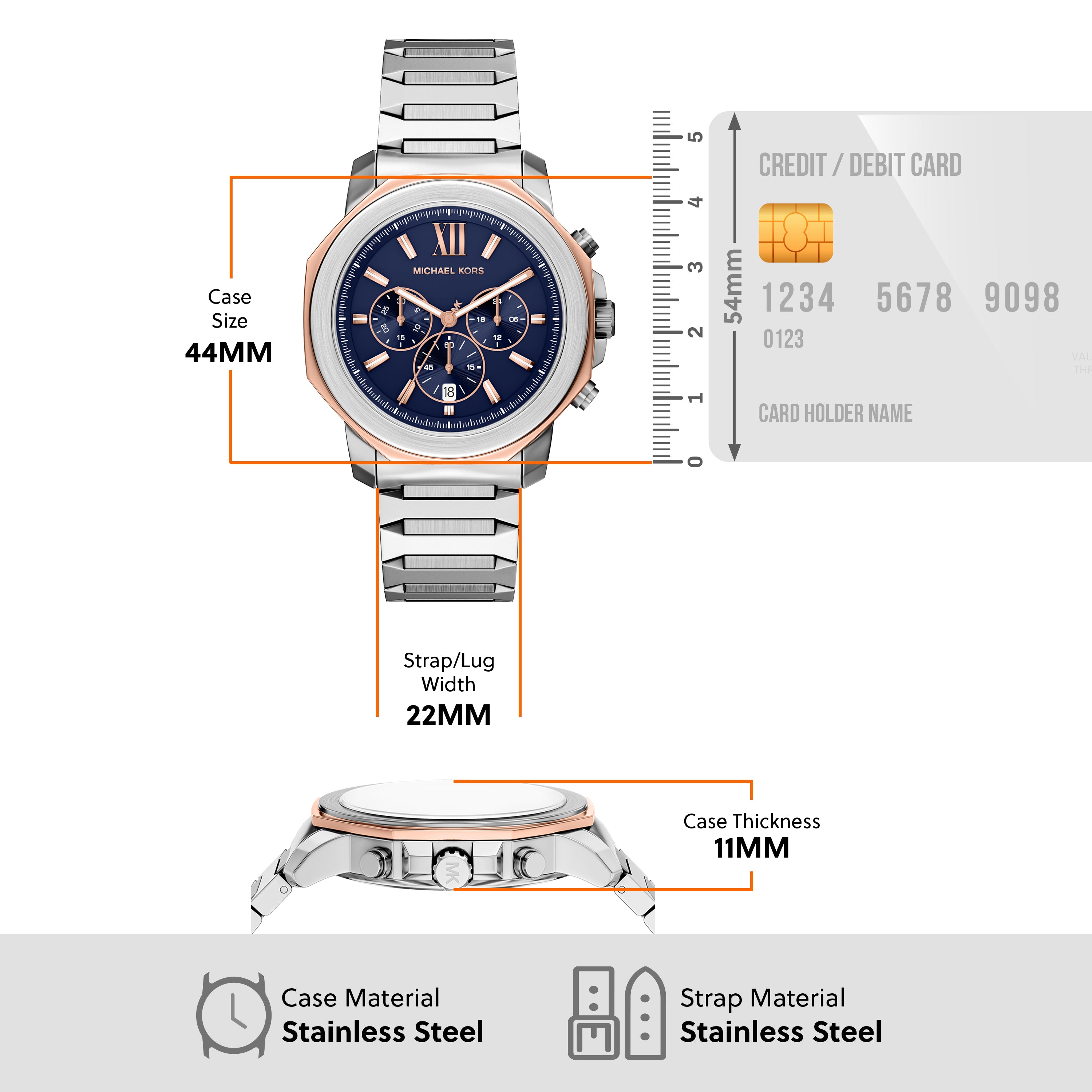 Michael Kors Prescott Blue MK9250 | Watch Direct