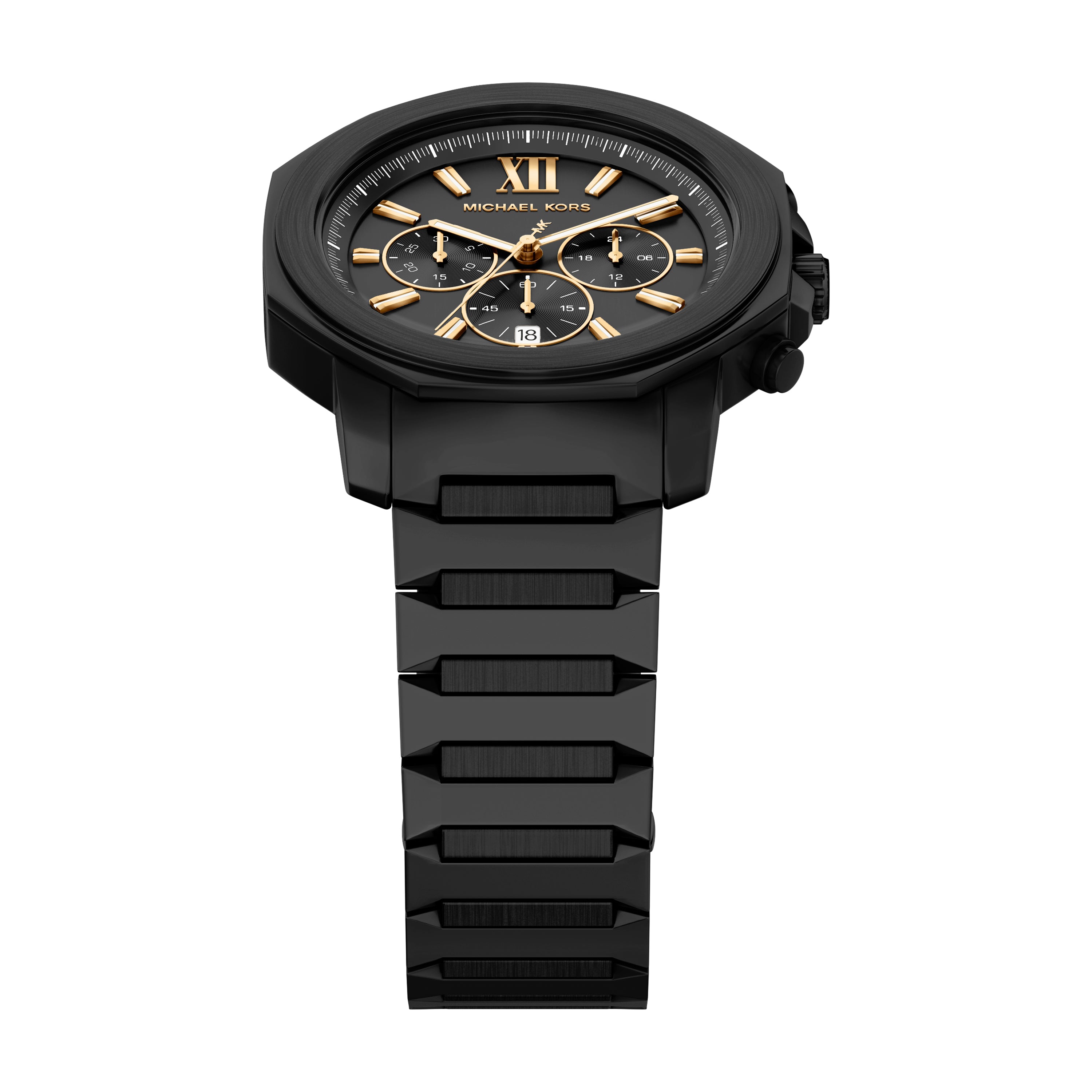 Michael Kors Prescott Black Dial Stainless Steel Watch MK9252