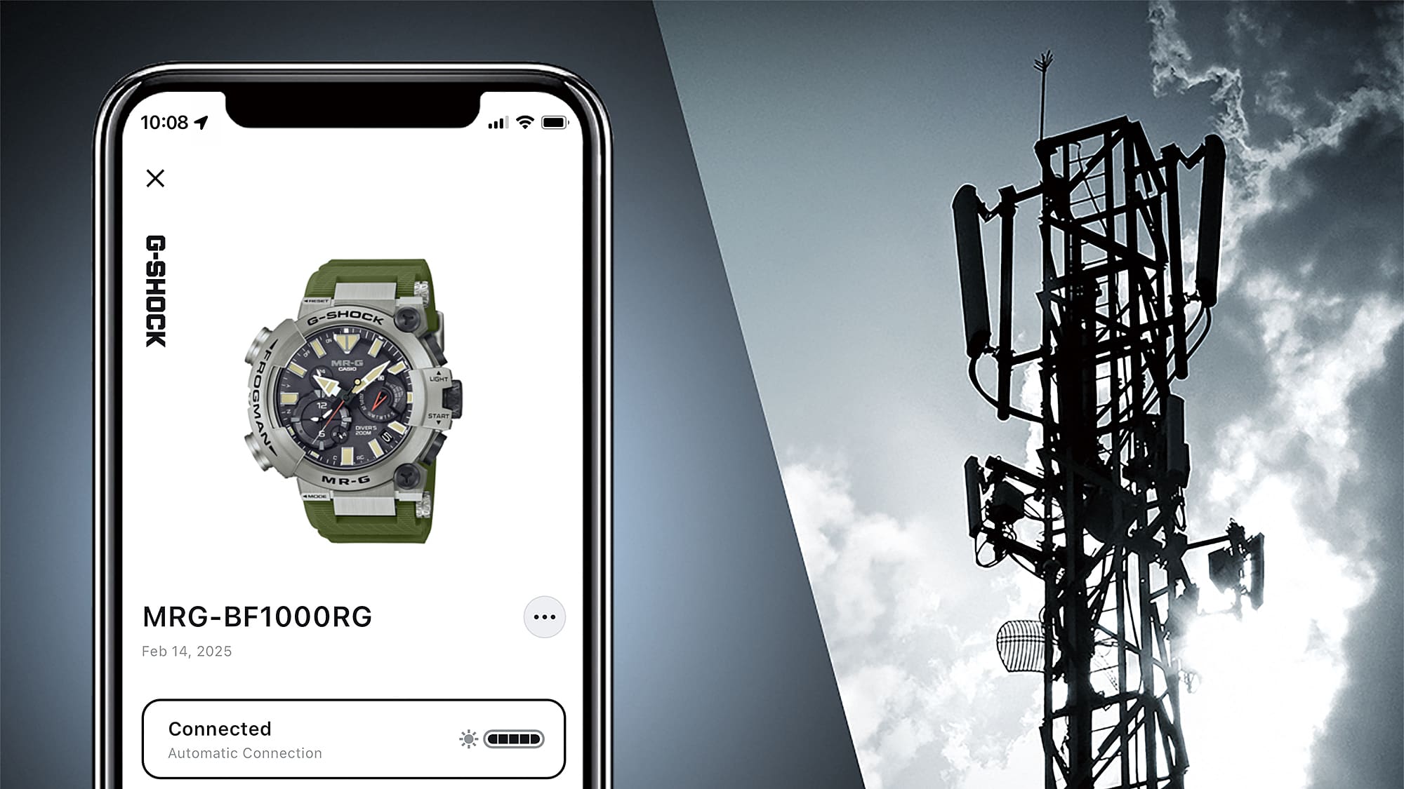 G-Shock MR-G Frogman Black Dial Green Rubber Band Watch MRGBF1000RG-3A