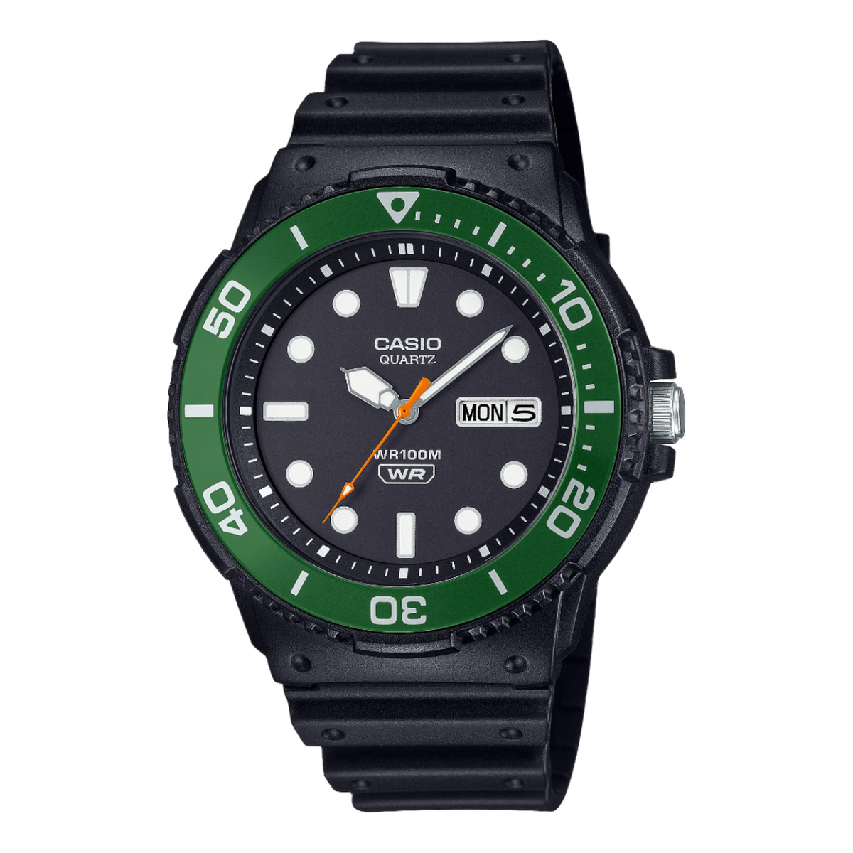 Casio Analog Black Dial Black Resin Band Watch MRW230H-1E3