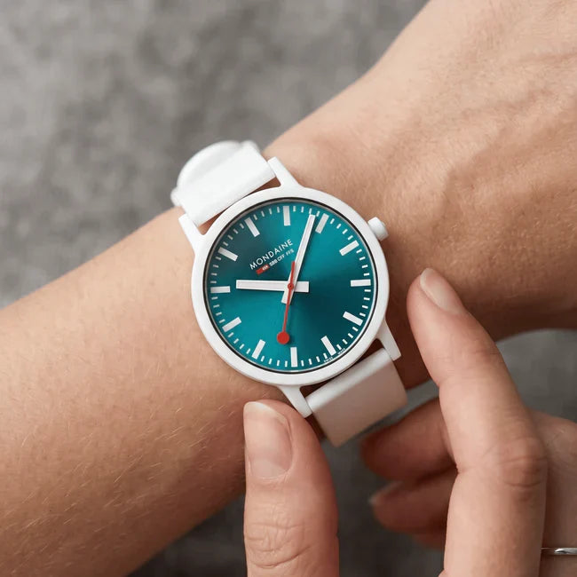 Mondaine Limited Edition Essence Teal 41mm Watch MS1.41140.RA