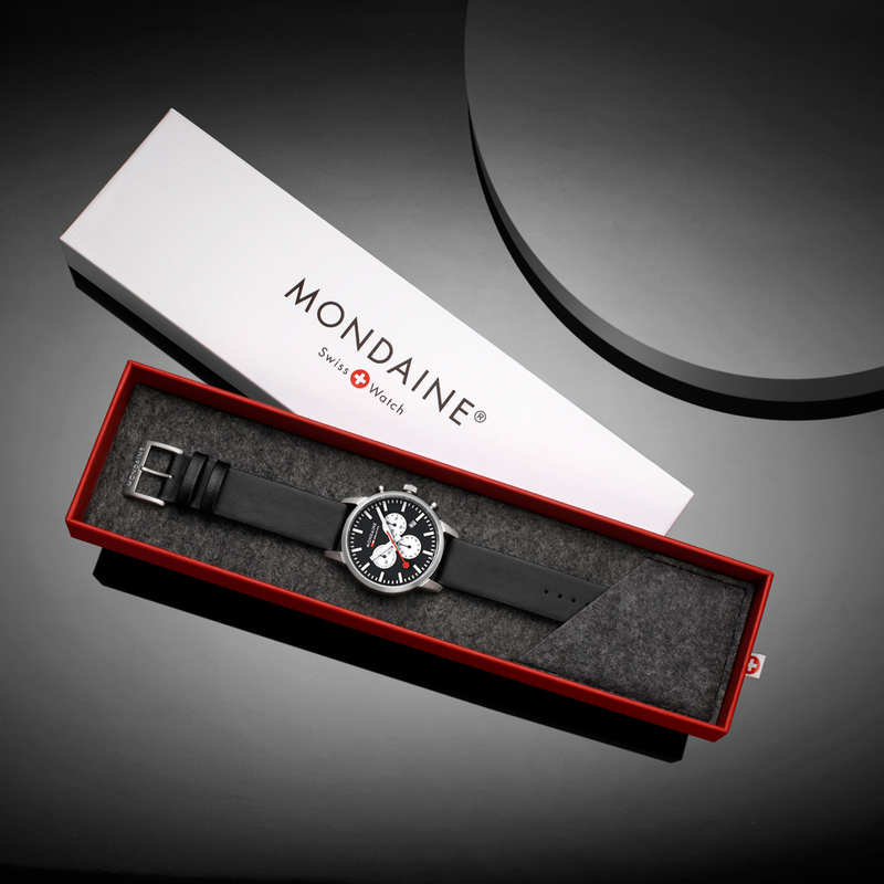 Mondaine Neo Chronograph Super-luminova® Vegan Leather, 41 Mm MSD.41420.LBV