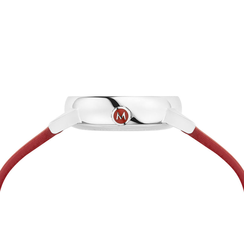 Mondaine Evo2 Petite 26mm White Dial Leather Watch MSE.26110.LCV