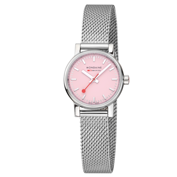 Mondaine Official Swiss Railways Evo2 26mm Sunrise Pink Watch MSE.26130.SM