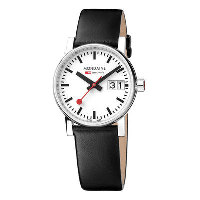 Mondaine Evo2 30mm White Dial Watch MSE.30210.LBV