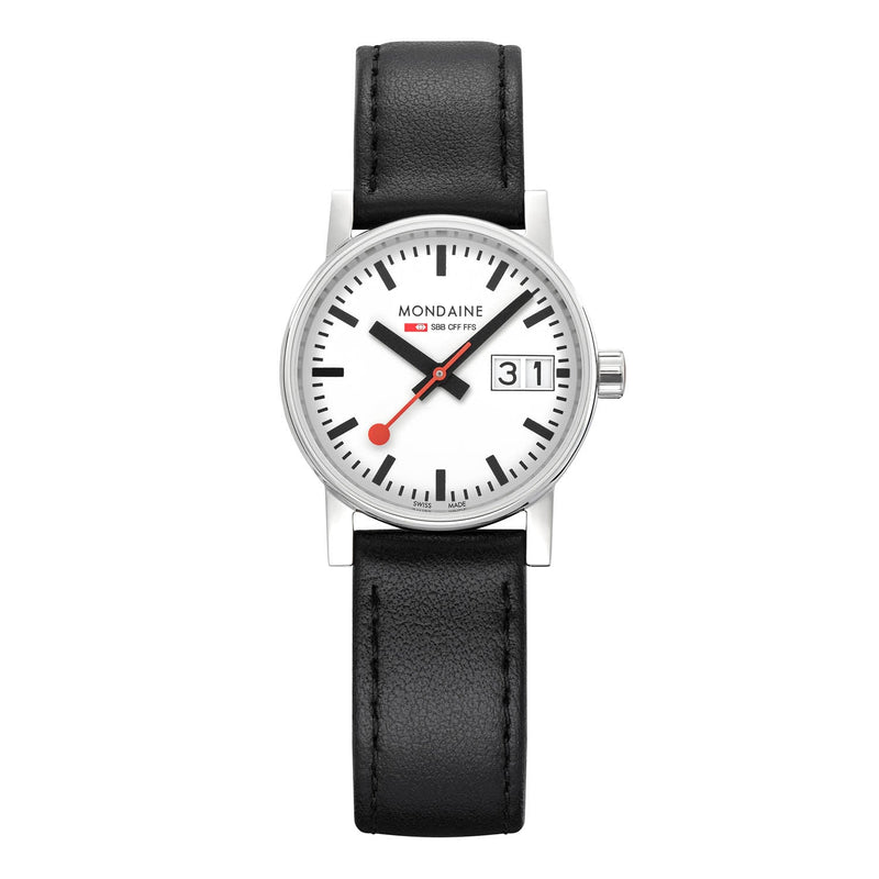 Mondaine Evo2 30mm White Dial Watch MSE.30210.LBV