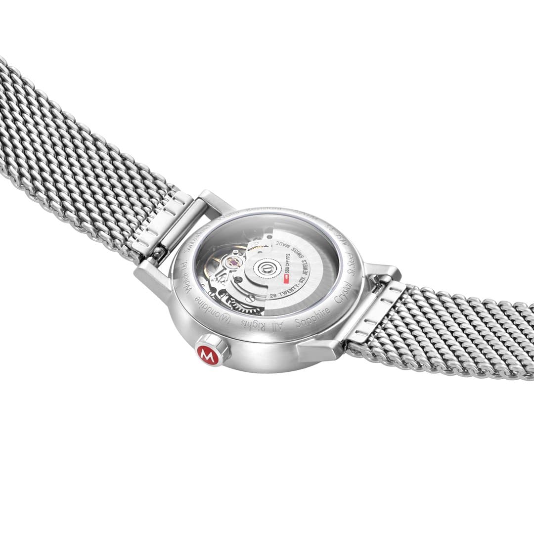 Mondaine Evo2 Automatic Stainless Steel White Dial Watch MSE.35610.SM