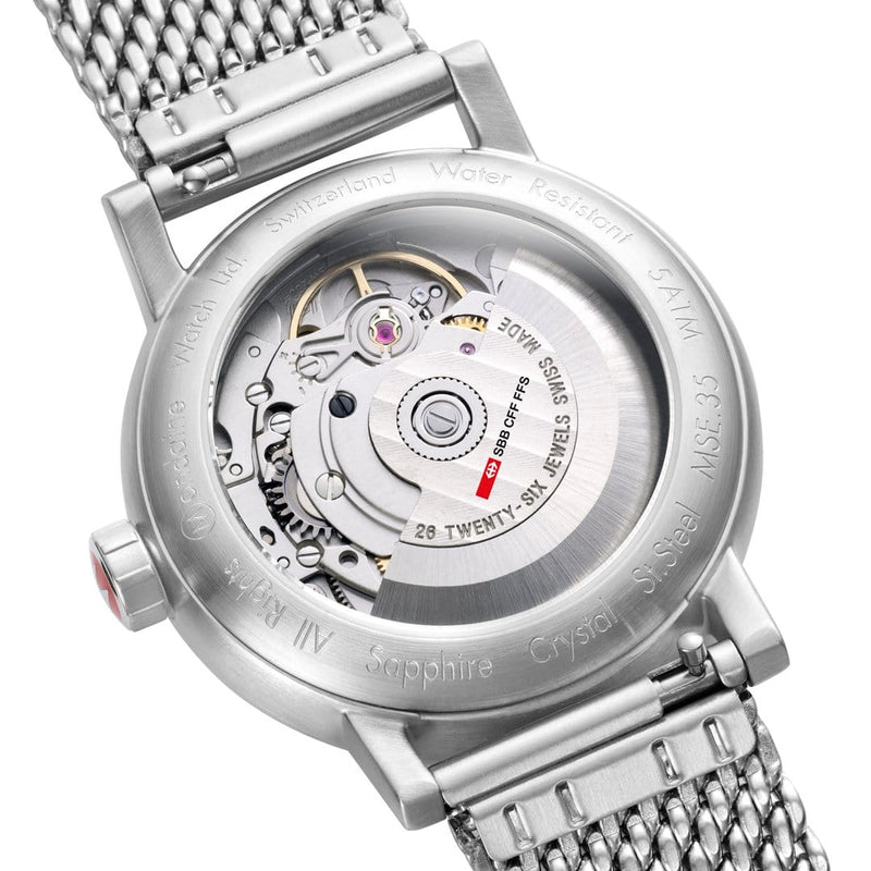 Mondaine Evo2 Automatic Stainless Steel White Dial Watch MSE.35610.SM