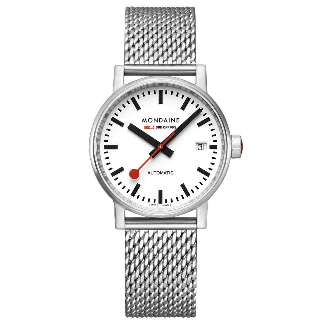Mondaine Evo2 Automatic Stainless Steel White Dial Watch MSE.35610.SM