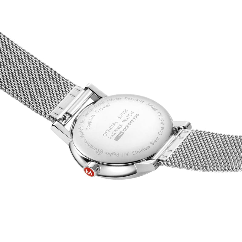 Mondaine Evo2 Stainless Steel White Dial Watch MSE.40110.SM