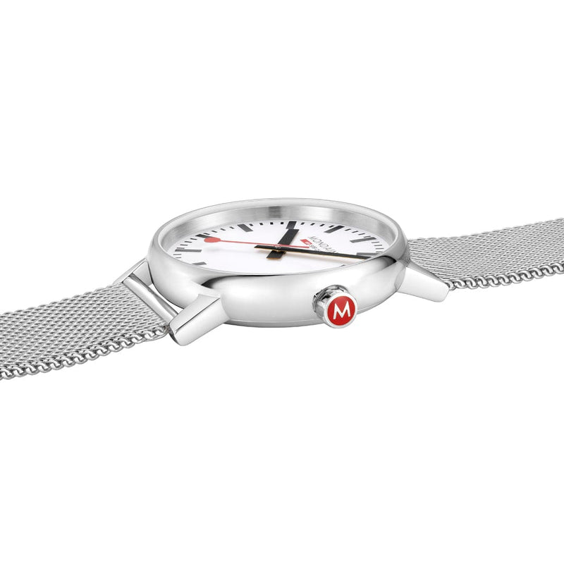 Mondaine Evo2 Stainless Steel White Dial Watch MSE.40110.SM