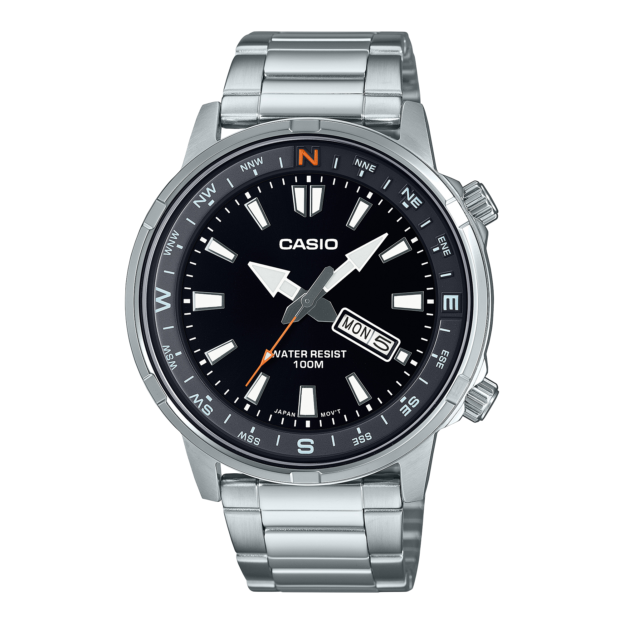 Casio Standard Silver Stainless Steel Black Dial Watch MTD130D-1A4