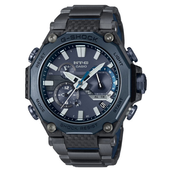 G-Shock MTG Ana Blue Fusion Black Stainless Steel Watch MTGB2000YBD-2A
