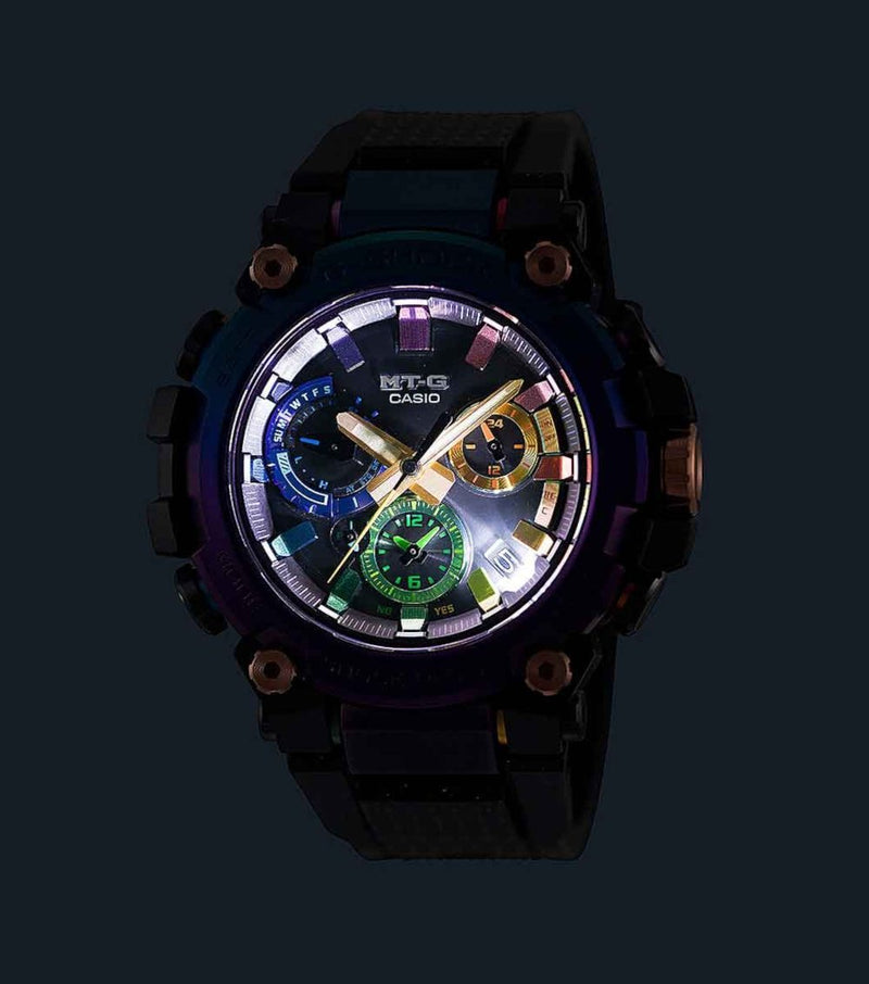 G-Shock Limited Edition with Diffuse Nebula Blue-Purple Gradation and Rainbow Dial Watch MTG-B3000DN-1ADR